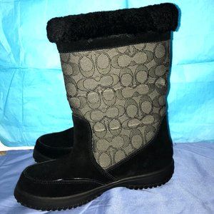 Coach Sherman Signature Cold Weather Boots Black